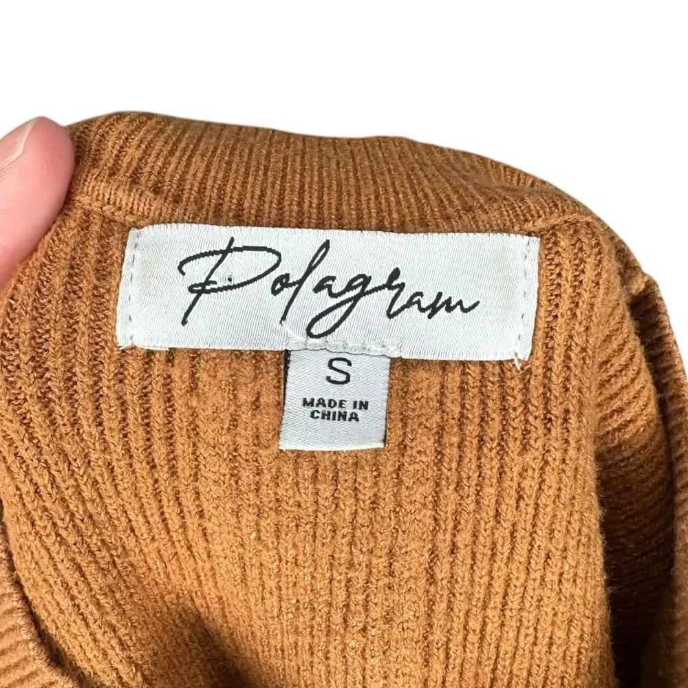 |EUC| POLAGRAM Button Accent Crewneck Pullover Sweater
